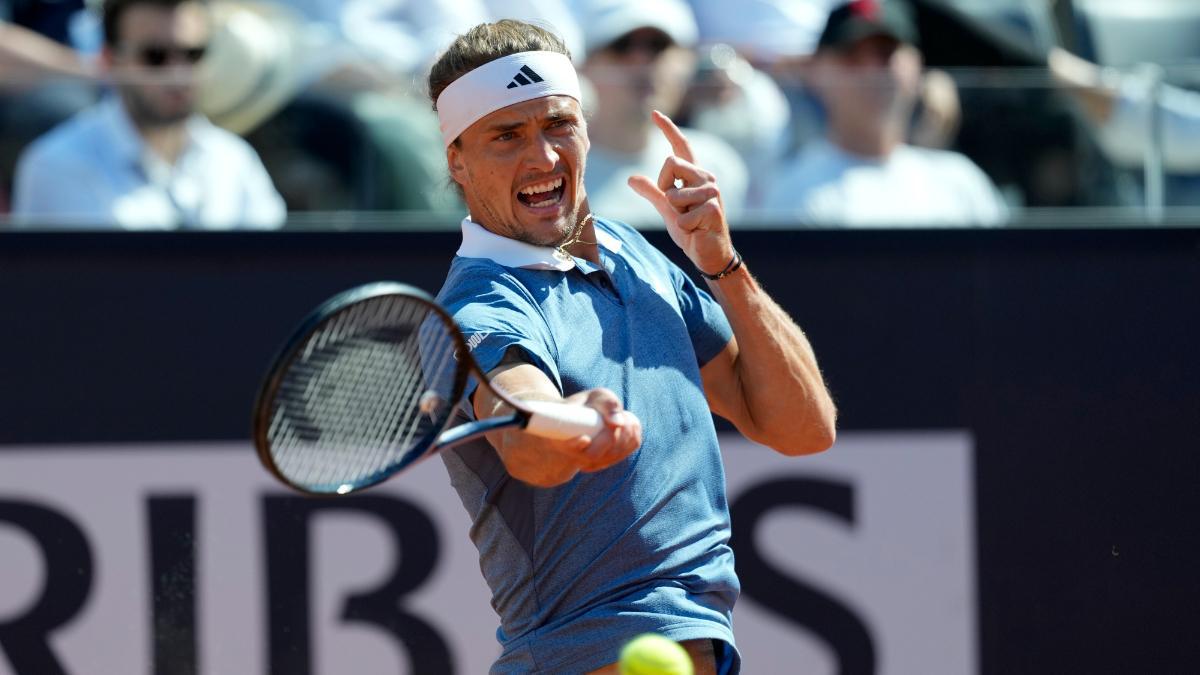 Alexander Zverev, en su partido contra Nuno Borges en Roma