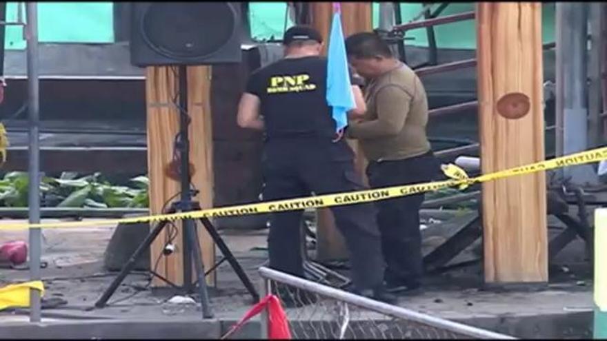 Explosión de una bomba durante un combate de boxeo en Filipinas