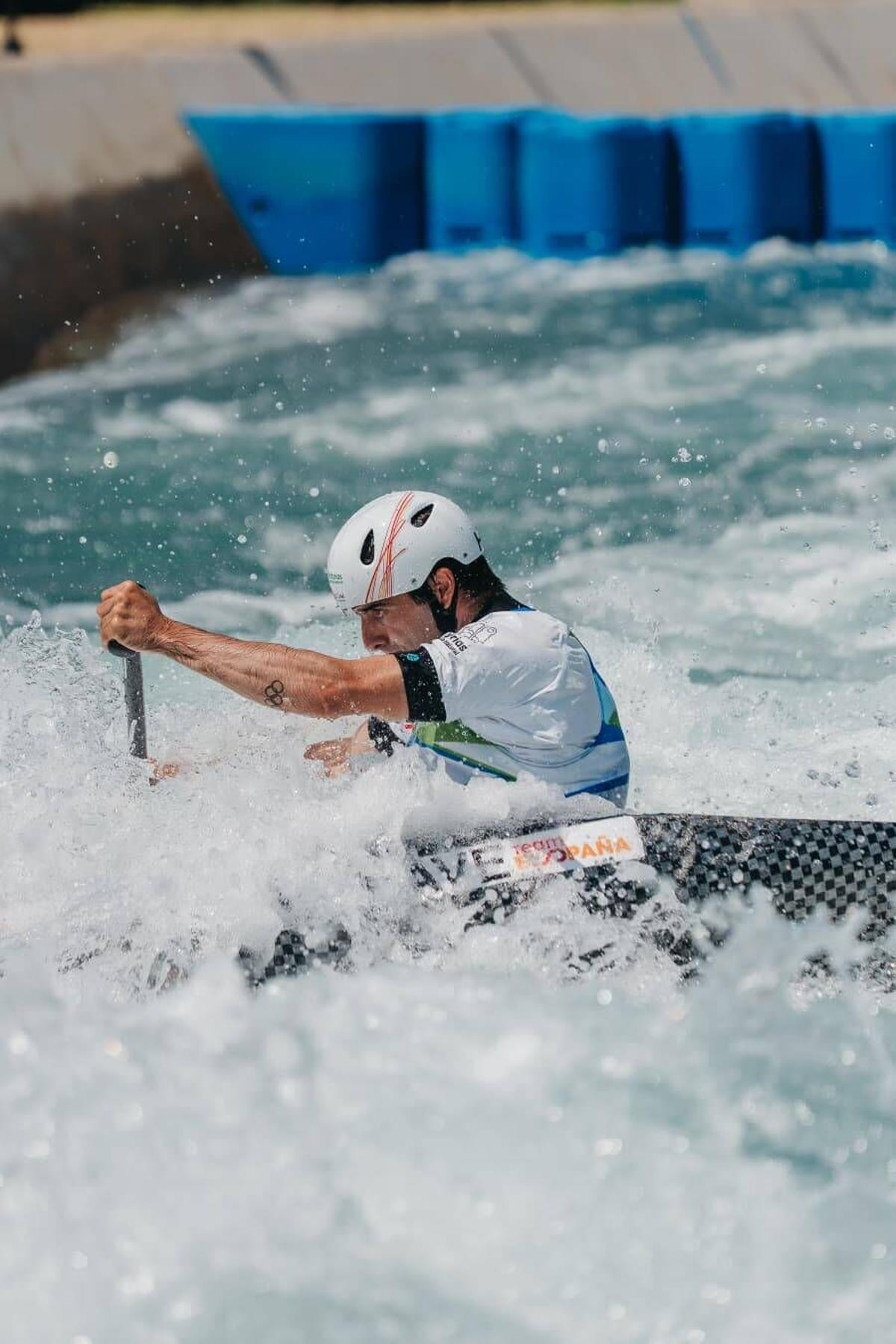 Miquel Travé en la baixada que li va valdre l'or al mundial d'Oklahoma