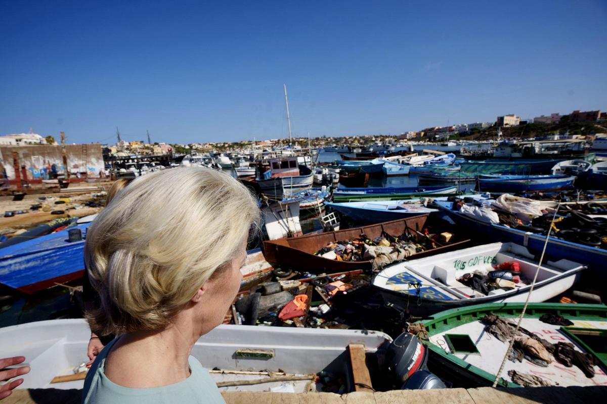 Von der Leyen visita Lampedusa invitada por Meloni