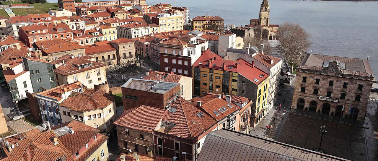 Vista parcial del barrio de Cimadevilla.