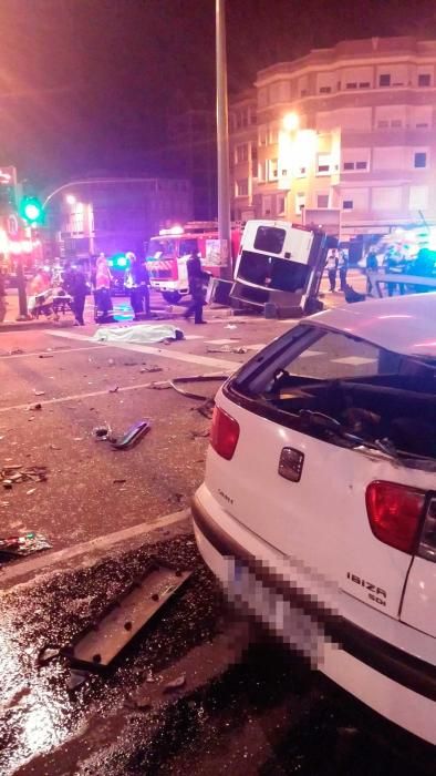 Accidente mortal de madrugada en Ronda de Outeiro