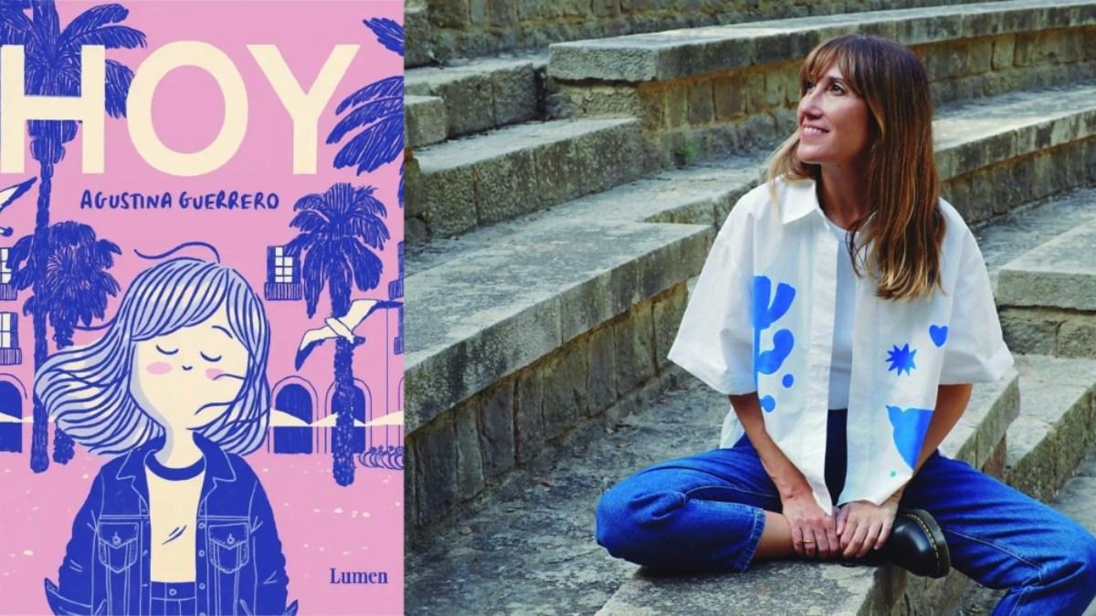 Agustina Guerrero y la portada de la novela gráfica, 'Hoy'