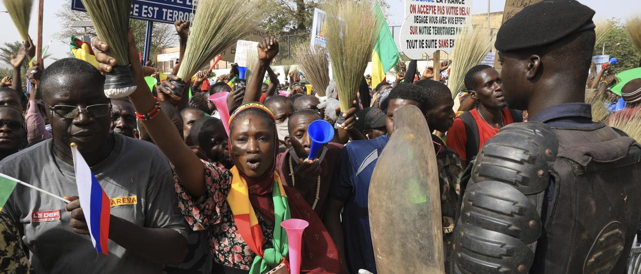 Manifestación en Bamako, capital de Malí.