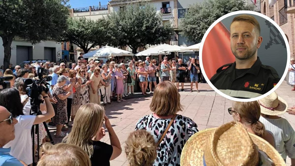Minuto de silencio en La Almunida por la muerte de un militar de la UME.
