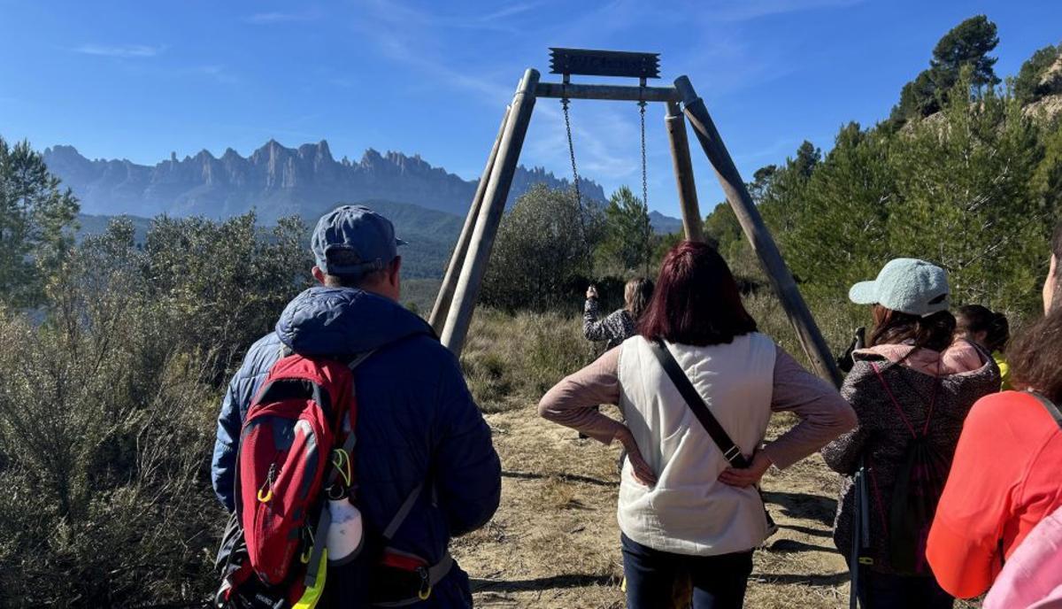 Un dels gronxadors de la nova ruta estrenada a Sant Vicenç.