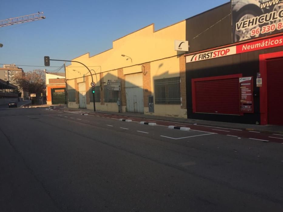 Construcción de un carril bici en Alaquàs.