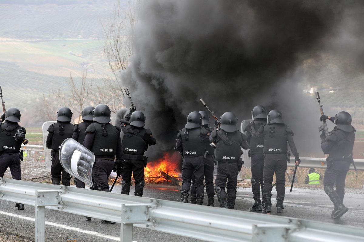 Protestas en Huétor Tajar, Granada.