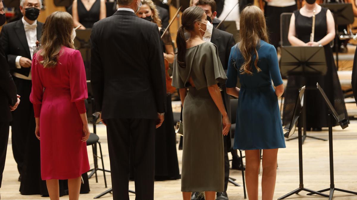 La Familia Real, tras el concierto en el Auditorio Príncipe Felipe