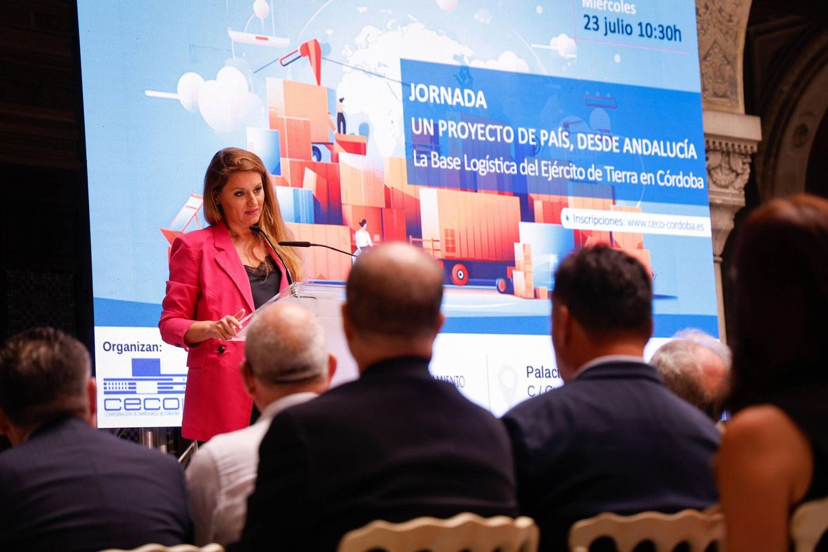 Base Logística del Ejército de Tierra en Córdoba, BLET. Jornada Un proyecto de País, desde Andalucía, CECO, presenta la BLET a empresarios de Sevilla en el Palacio del Marqués de la Motilla
