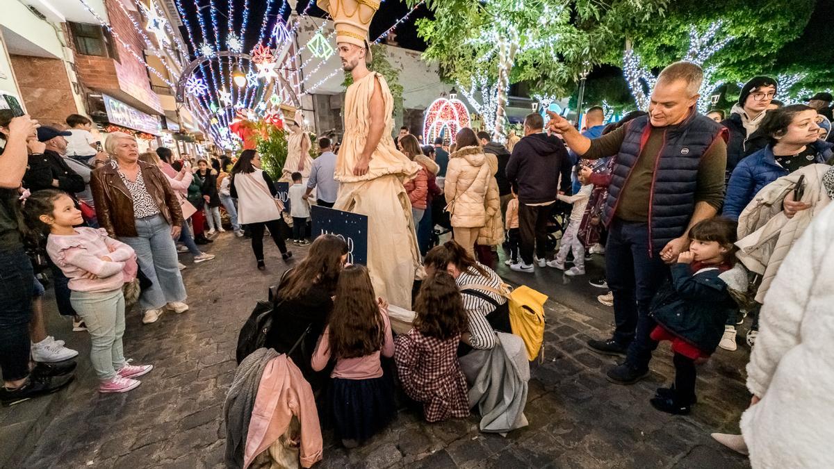 Noche navideña en Gáldar.