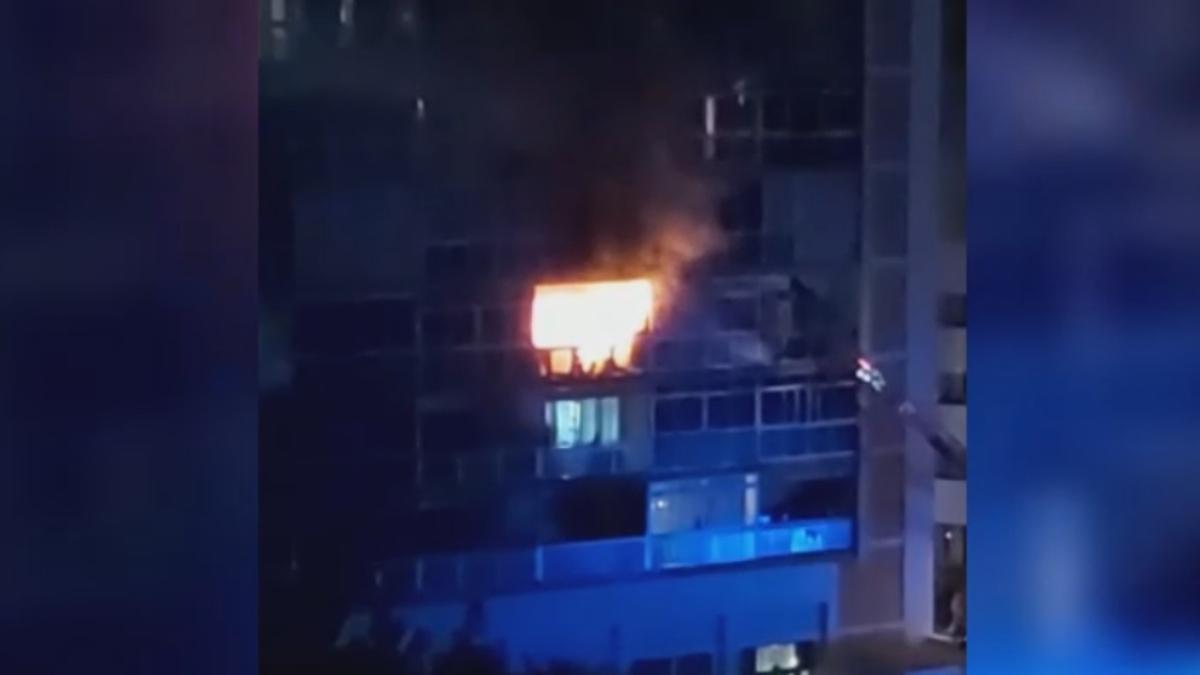 Incendio en un edificio de Puerto de La Cruz