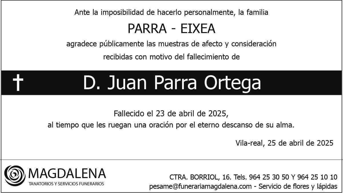 D. Juan Parra Ortega