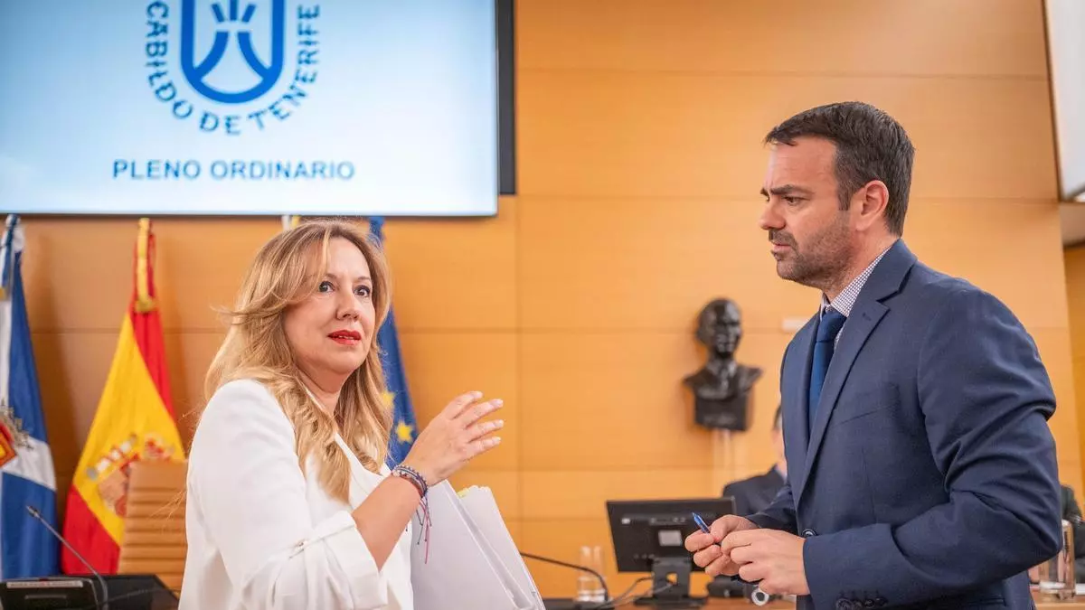 Rosa Dávila dibuja una Tenerife idílica y el PSOE le pincha la «burbuja» en el Debate sobre el Estado de la Isla
