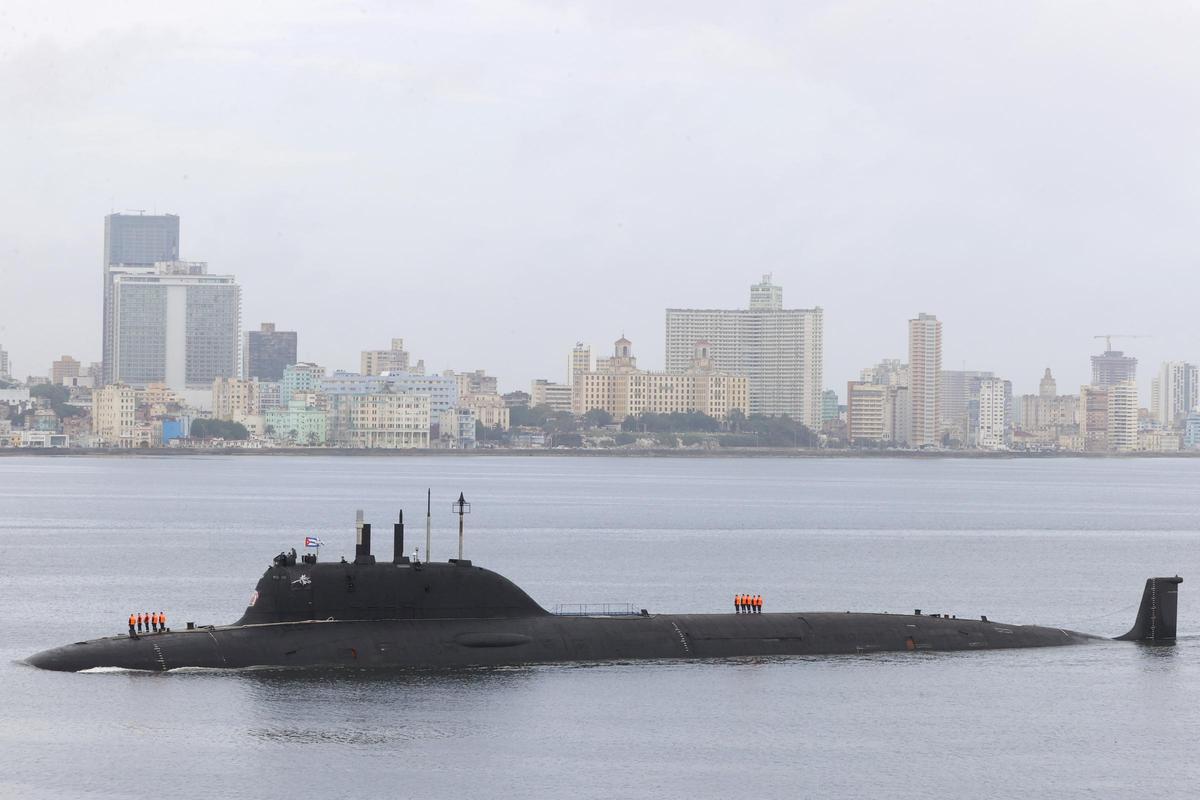 Llegan a La Habana una fragata y un submarino nuclear rusos