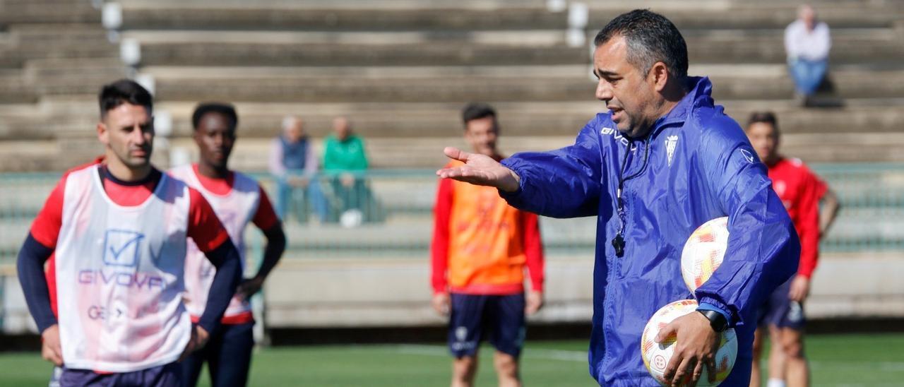 Germán Crespo, en un entrenamiento del Córdoba CF.