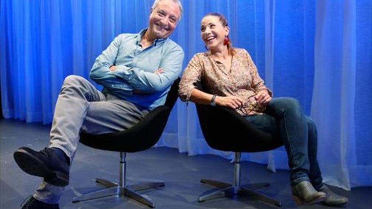 Emma Vilarasau y Jordi Bosch, fotografiados la semana pasada en el Teatre Condal.