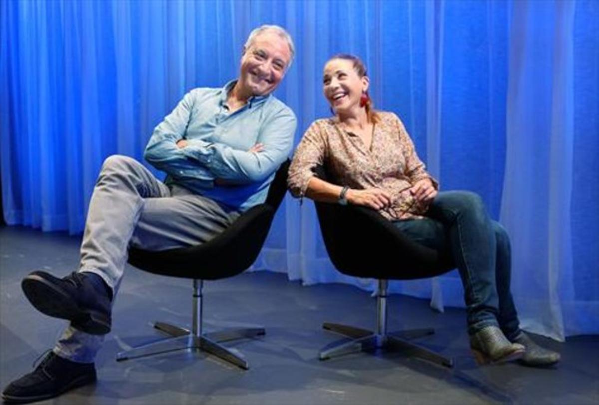 Emma Vilarasau i Jordi Bosch, fotografiats la setmana passada al Teatre Condal.