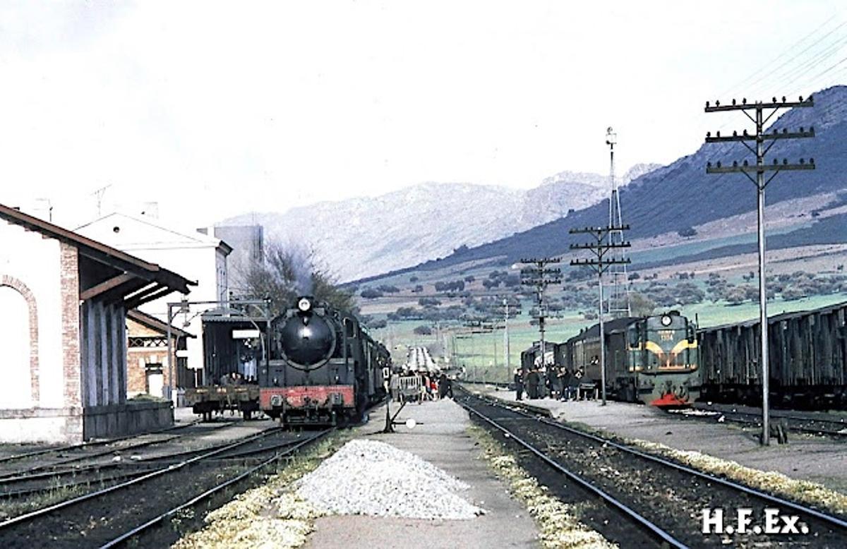 Estación de Almorchón en abril de 1968.