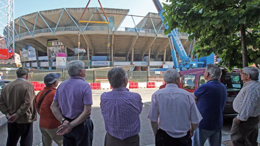 La grada de Tribuna, tras la extracción de la primera góndola. // Marta G. Brea