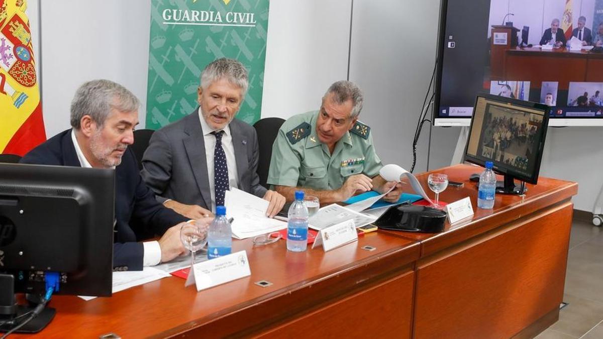 Fernando Grande Marlaska preside en Las Palmas de Gran Canaria una reunión de coordinación sobre la inmigración