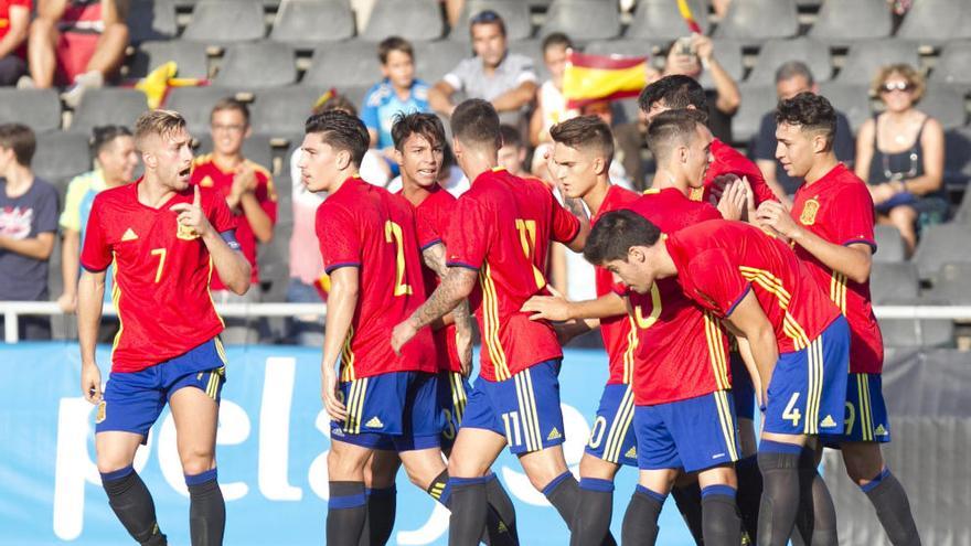 España sub-21 golea a San Marino en el estadio Castalia