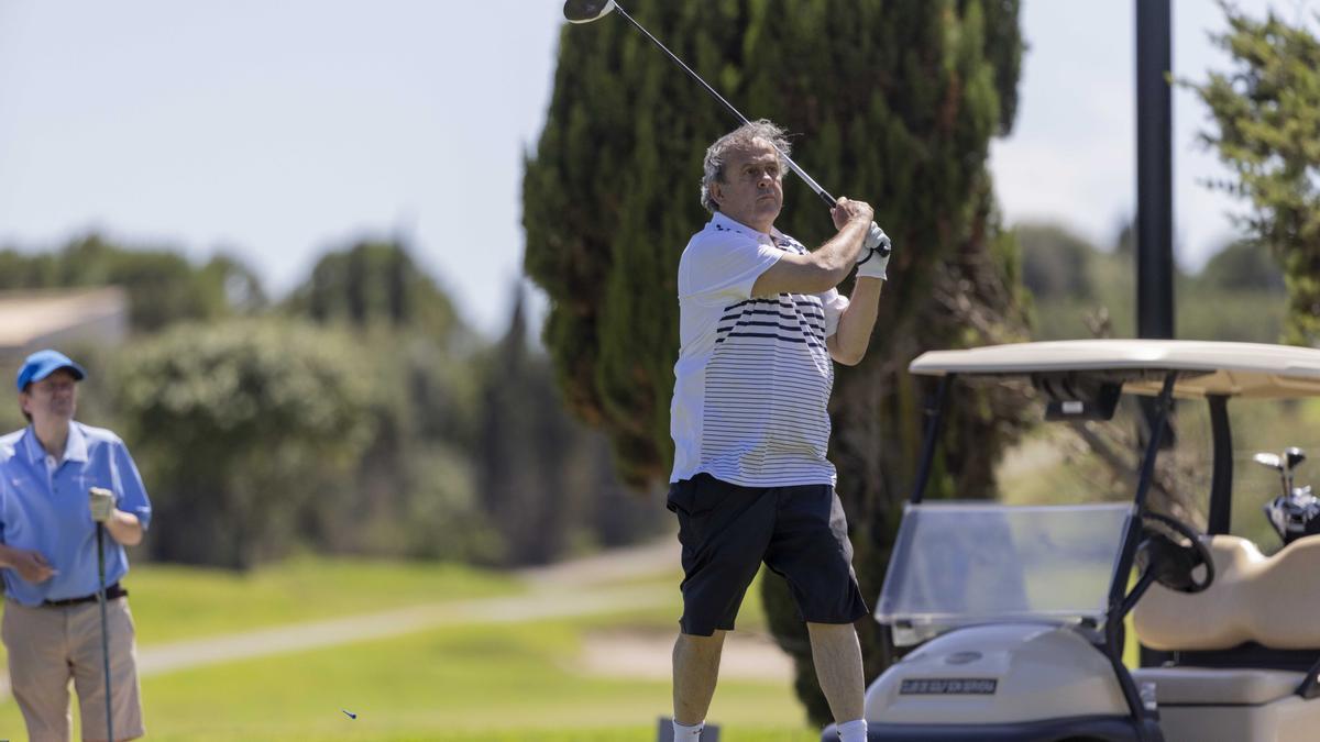 Guardiola, Laporta, Platini y Alemany en el primer día del Legends Trophy de Golf en Son Servera