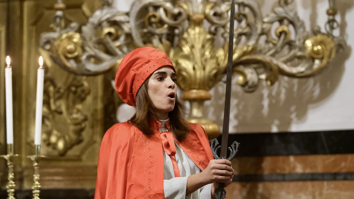 Un momento de la interpretación del Cant de la Sibil-la en la iglesia de la Mercè de Palma