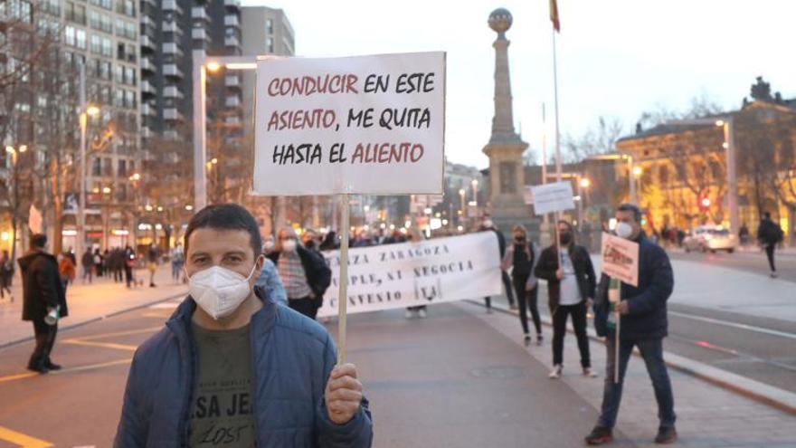 Las huelgas en el transporte de Zaragoza