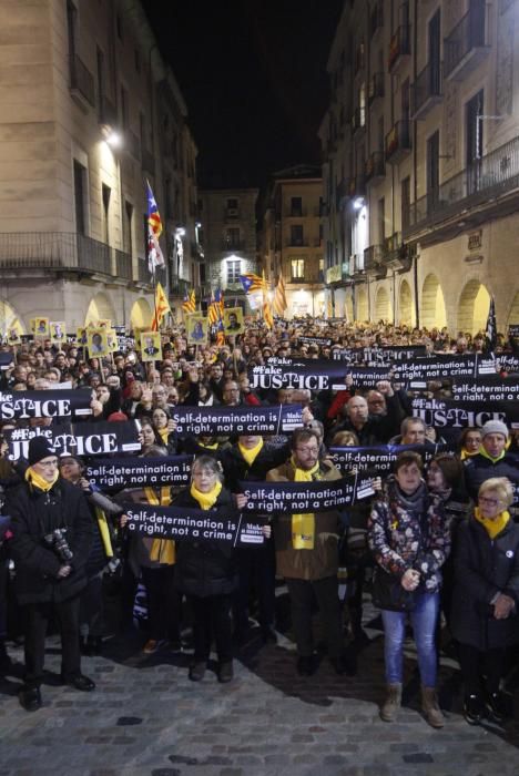 Concentració a Girona per la llibertat dels polítics presos