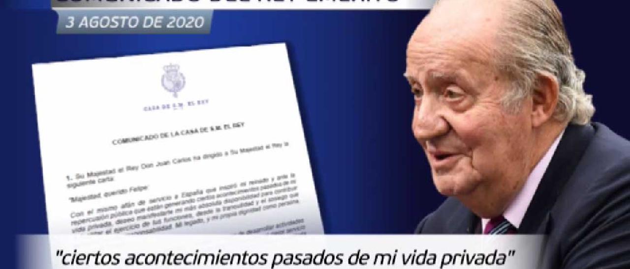 Don Juan Carlos partió hace un año a Emiratos Árabes.