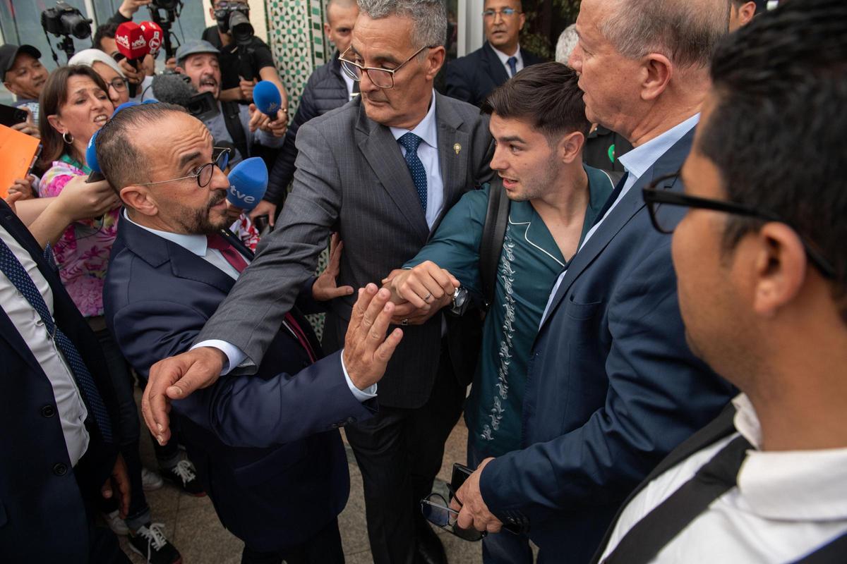 Brahim Díaz, en su llegada al aeropuerto internacional de Rabat (Marruecos).