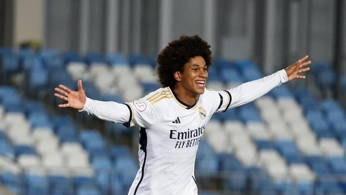 Peter Federico, durante un partido con el Real Madrid Castilla.