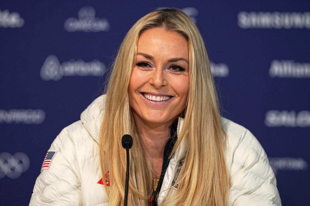 Lindsey Vonn, en rueda de prensa