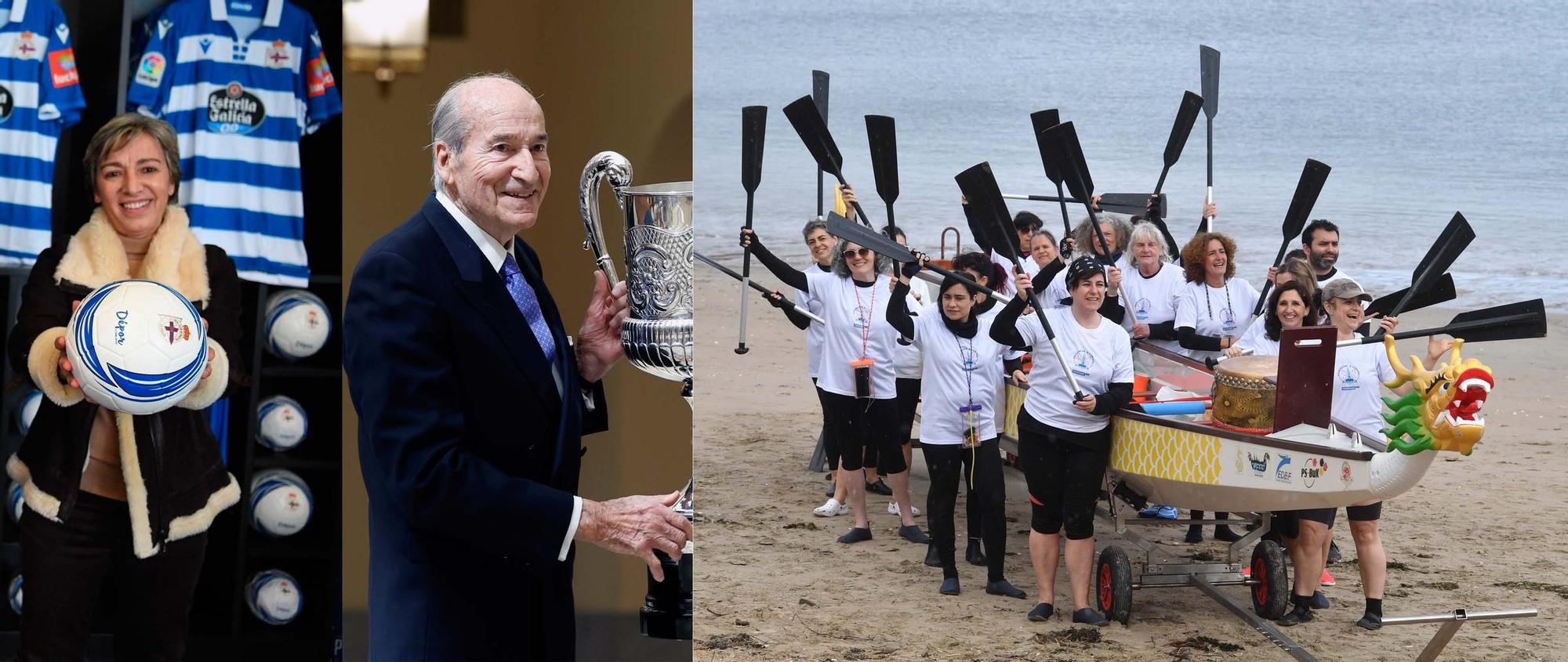 Inma Castañón, Conrado Durántez y Bolboretas A Coruña Dragon Boat.