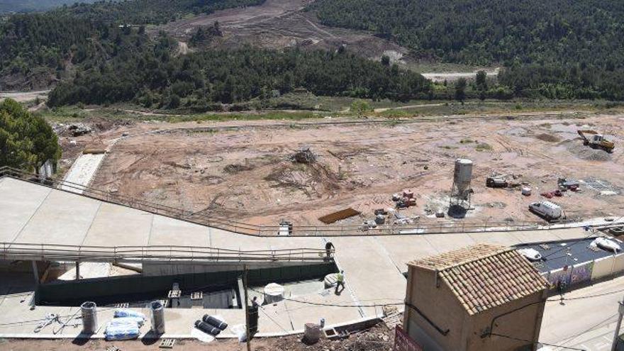 Obres al camp de futbol de Cardona, aquesta darrera setmana