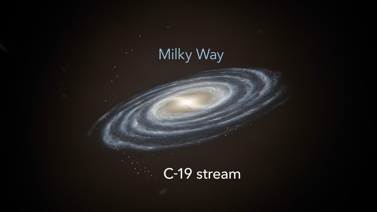 Imagen artística del remanente de cúmulo globular C-19 en la Vía Láctea.