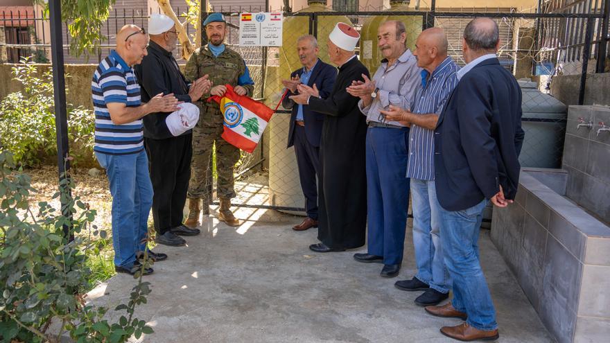 Entrega de nuevas donaciones de los militares cordobeses en el Líbano