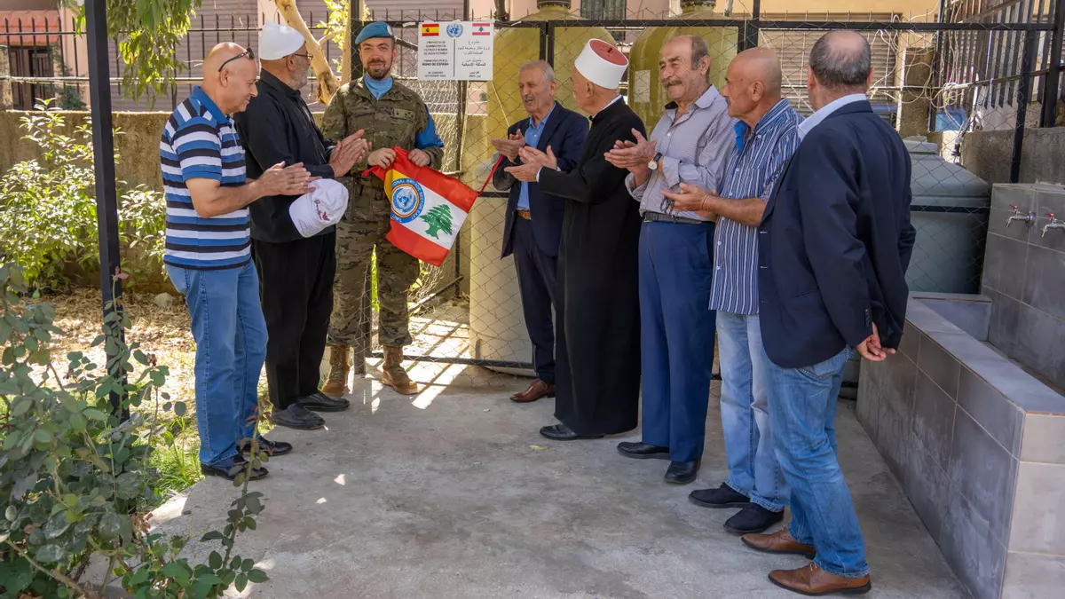 Entrega de nuevas donaciones de los militares cordobeses en el Líbano