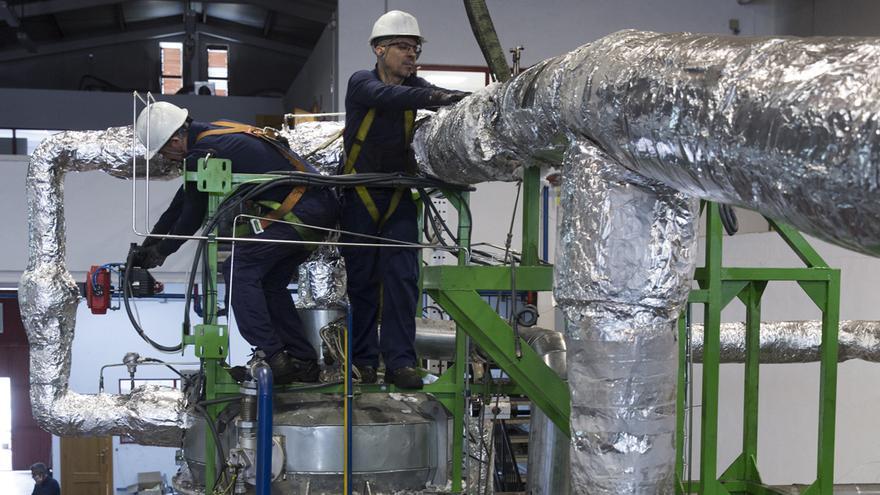 La planta para experimentación que Greene tiene en Elche.