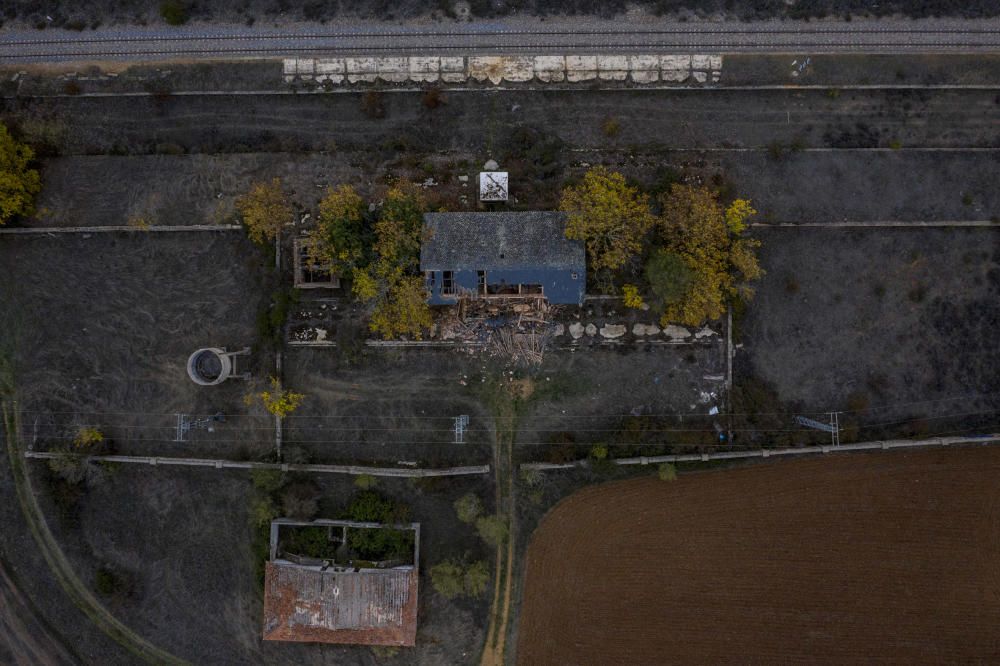 Estación de tren de Andavías en ruinas