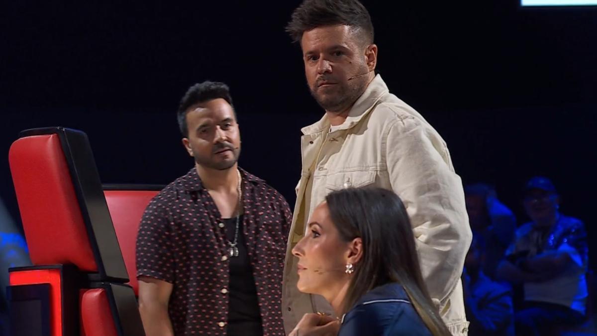 Malú, Pablo López y Luis Fonsi en 'La Voz'