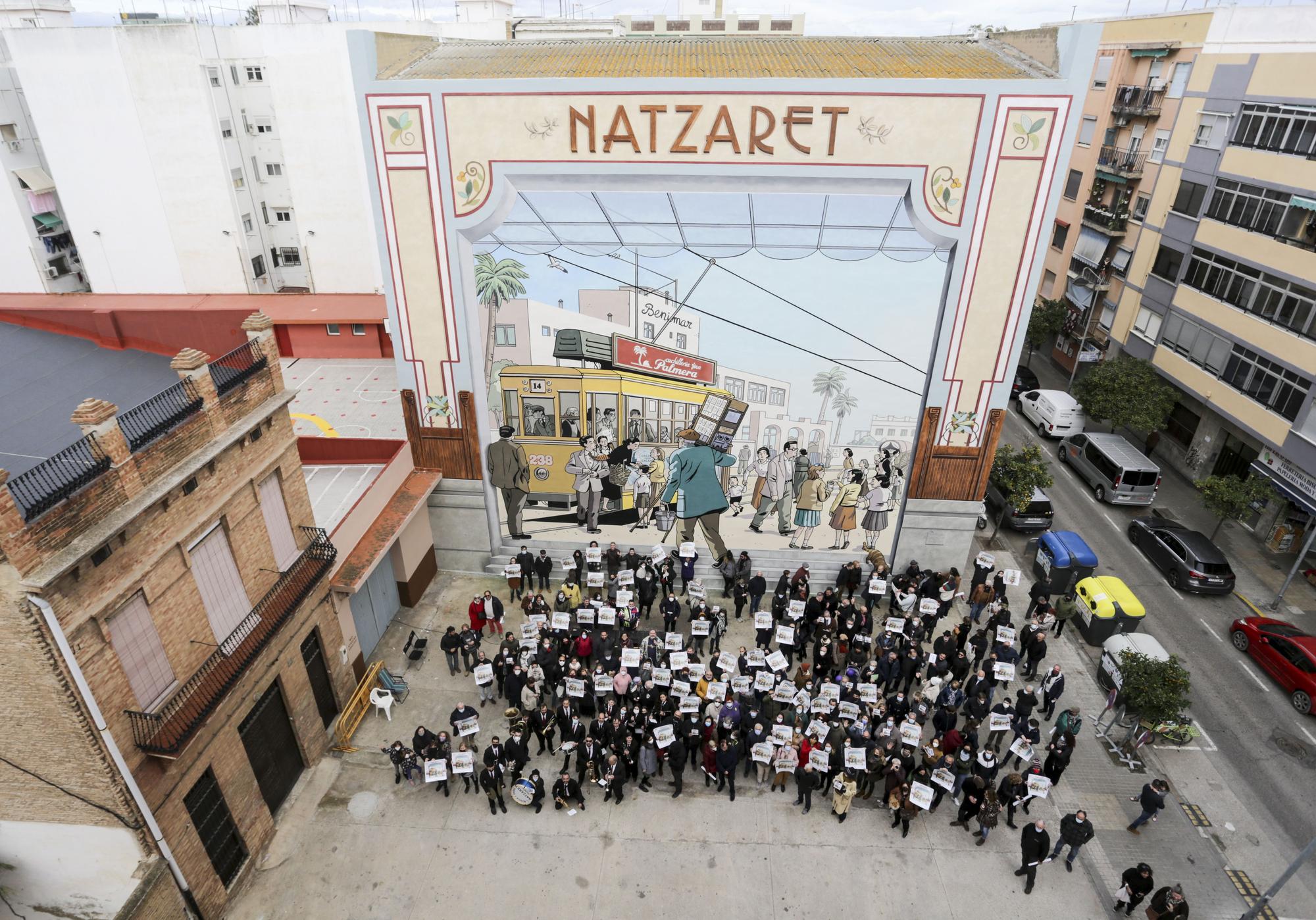 Así es el mural costumbrista de Paco Roca y Martín Forés en Natzaret