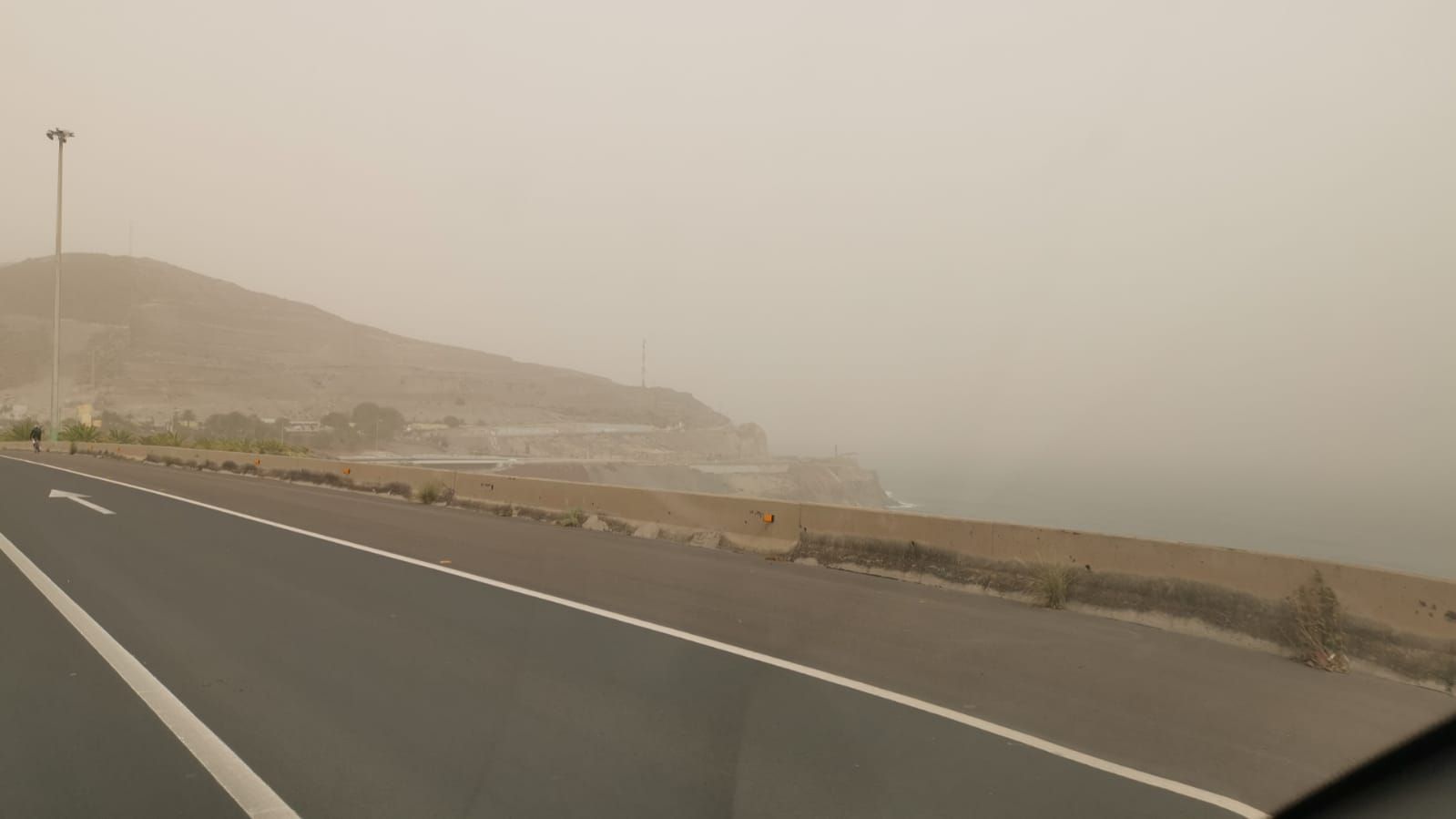 La calima reduce la visibilidad este sábado en Las Palmas de Gran Canaria