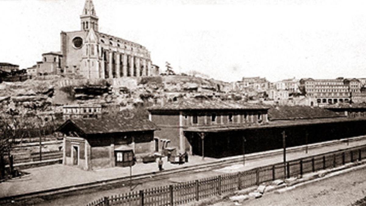 La estación de tren de Manresa, en 1925.