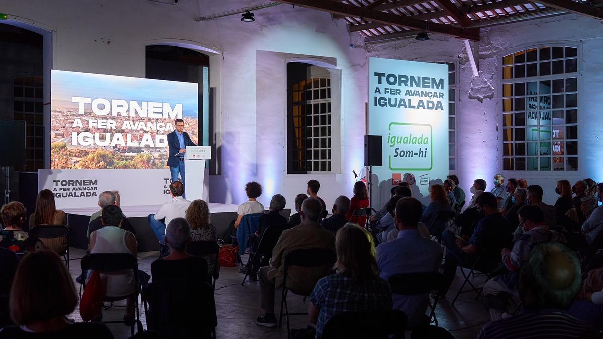 Jordi Cuadras en la seva intervenció sobre la Igualada per al futur que vol