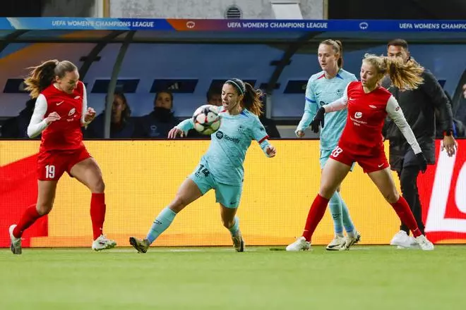 SK Brann Kvinner - FC Barcelona, la ida de cuartos de final de la Champions League femenina, en imágenes.