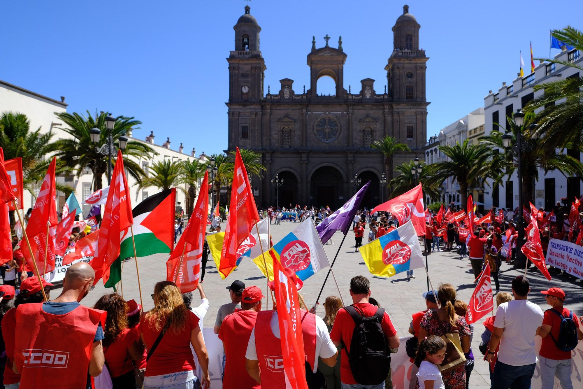 Manifestación por el Primero de Mayo en Las Palmas de Gran Canaria