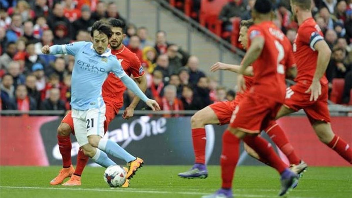 Silva, durante la final de la Capital One Cup