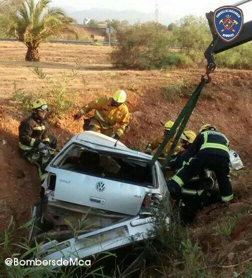 Atasco por un accidente en la autopista de Inca